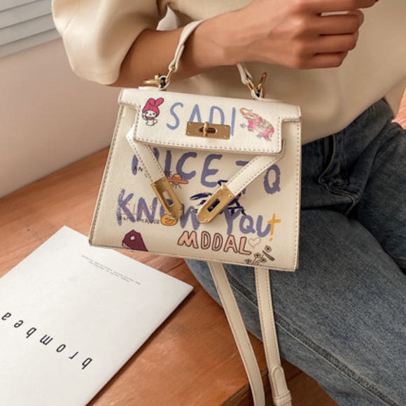 Sadi Bag My Melody Graffitti Elephant Art Handbag Mini Bag CHARM SOLD SEPARATELY - Picture 4 of 6